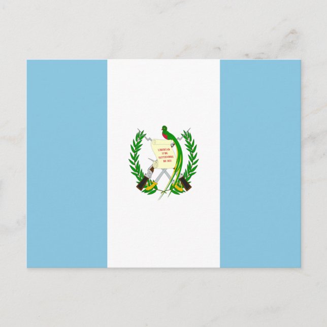 Cartão Postal Bandeira da Guatemala (Frente)