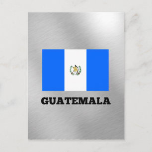 Cartão Postal bandeira da Guatemala, rotulada