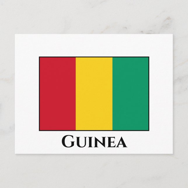 Cartão Postal Bandeira da Guiné (Frente)