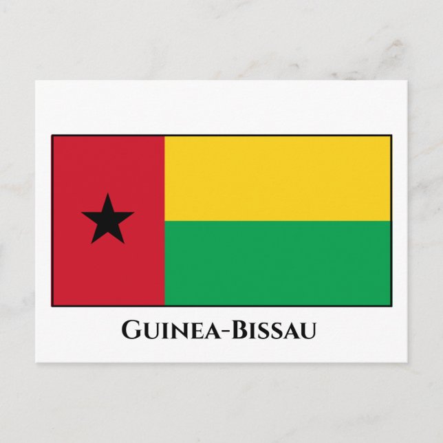 Cartão Postal Bandeira da Guiné-Bissau (Frente)