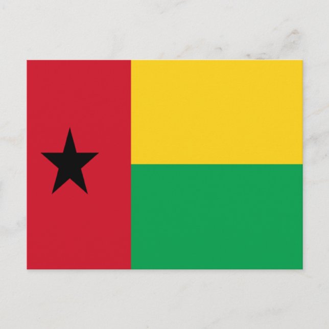 Cartão Postal Bandeira da Guiné-Bissau (Frente)