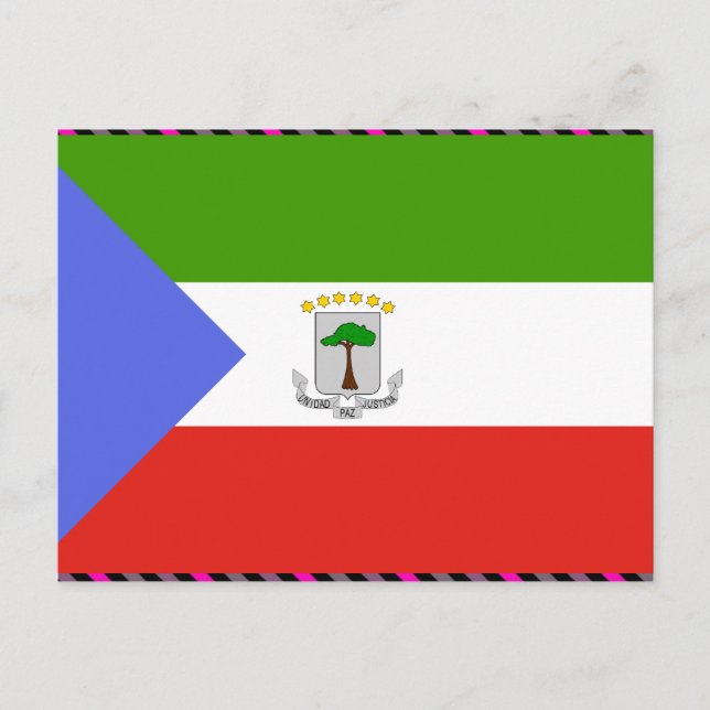 Cartão Postal Bandeira da Guiné Equatorial (Frente)