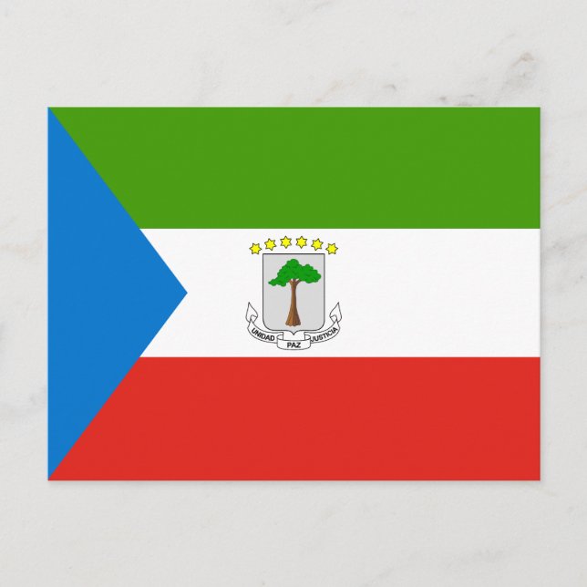 Cartão Postal Bandeira da Guiné Equatorial (Frente)