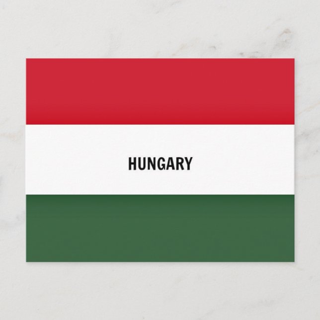 Cartão Postal Bandeira da Hungria (Frente)