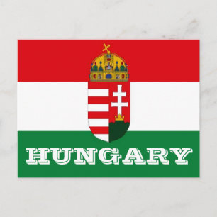Cartão Postal Bandeira da Hungria