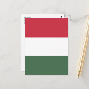 Cartão Postal Bandeira da Hungria