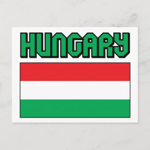 Cartão Postal Bandeira da Hungria