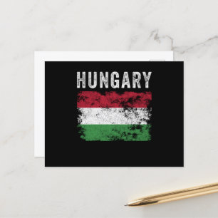 Cartão Postal Bandeira da Hungria em apuros - Bandeira da Hungri