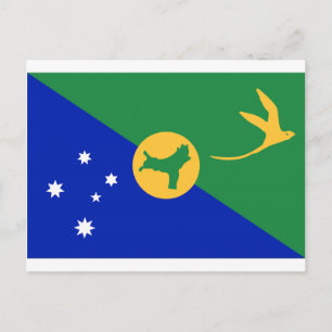 Cartão Postal Bandeira da Ilha Christmas (Austrália)
