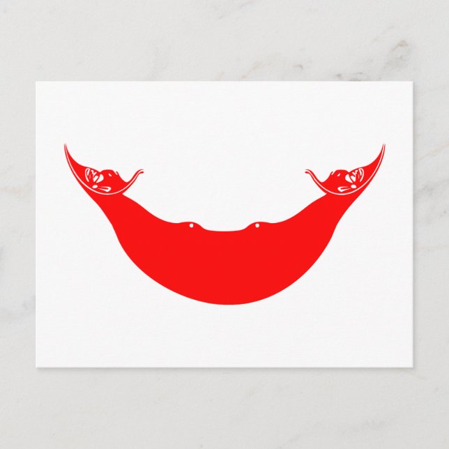 Cartão Postal Bandeira da Ilha de Páscoa (Frente)