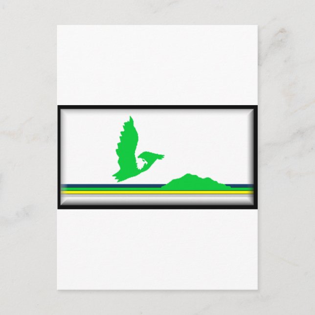 Cartão Postal Bandeira da Ilha do Cabo Bretanha (Canadá Nova Esc (Frente)