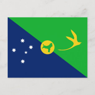 Cartão Postal Bandeira da Ilha do Natal