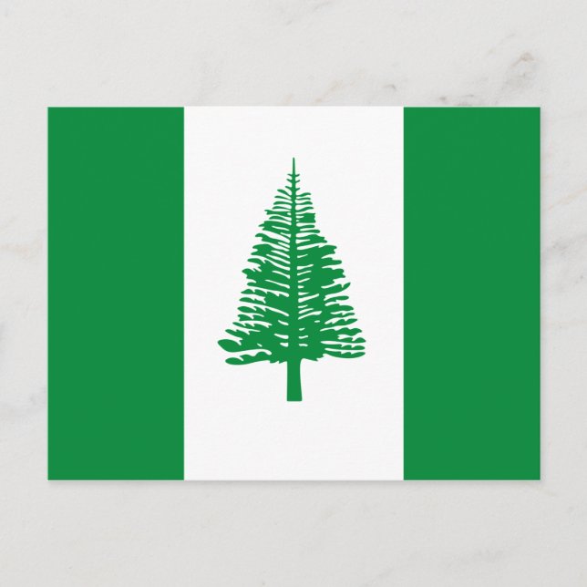 Cartão Postal Bandeira da Ilha Norfolk (Frente)