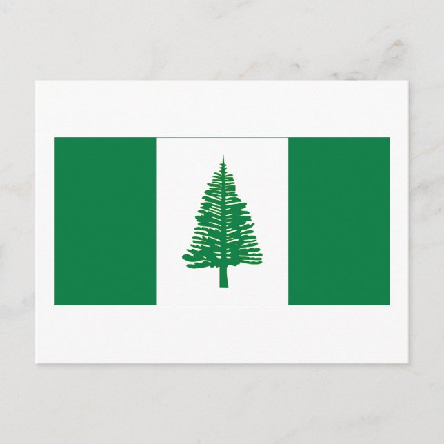 Cartão Postal Bandeira da Ilha Norfolk (Frente)