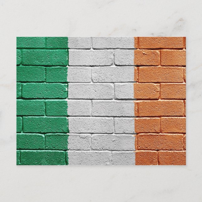 Cartão Postal Bandeira da Irlanda (Frente)