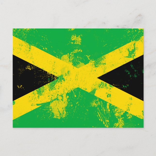 Cartão Postal Bandeira da Jamaica (Frente)