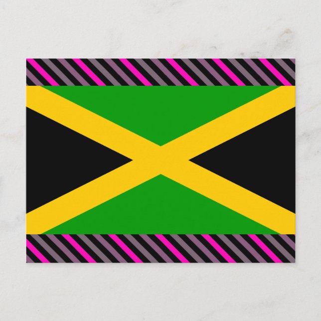 Cartão Postal bandeira da Jamaica (Frente)
