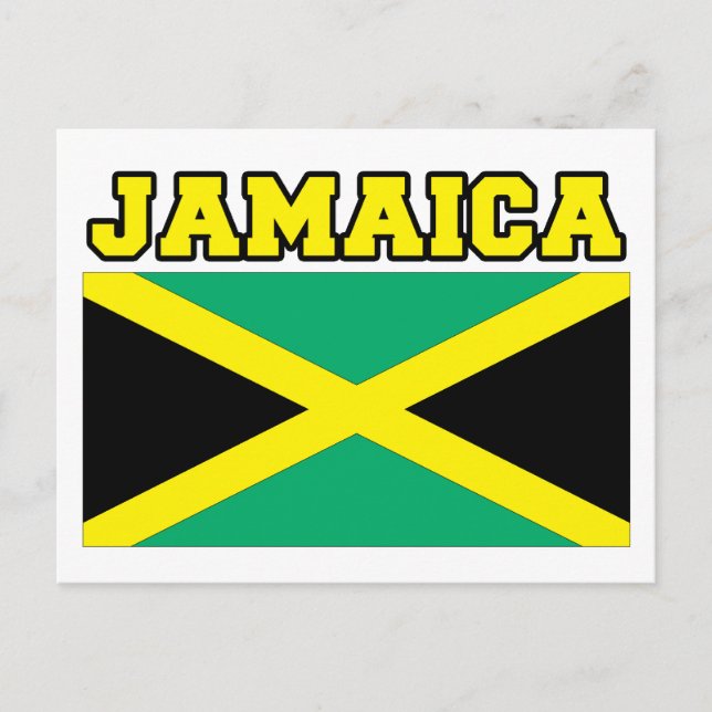 Cartão Postal bandeira da Jamaica (Frente)