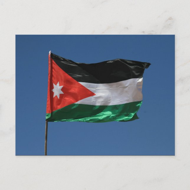 Cartão Postal bandeira da jordânia (Frente)