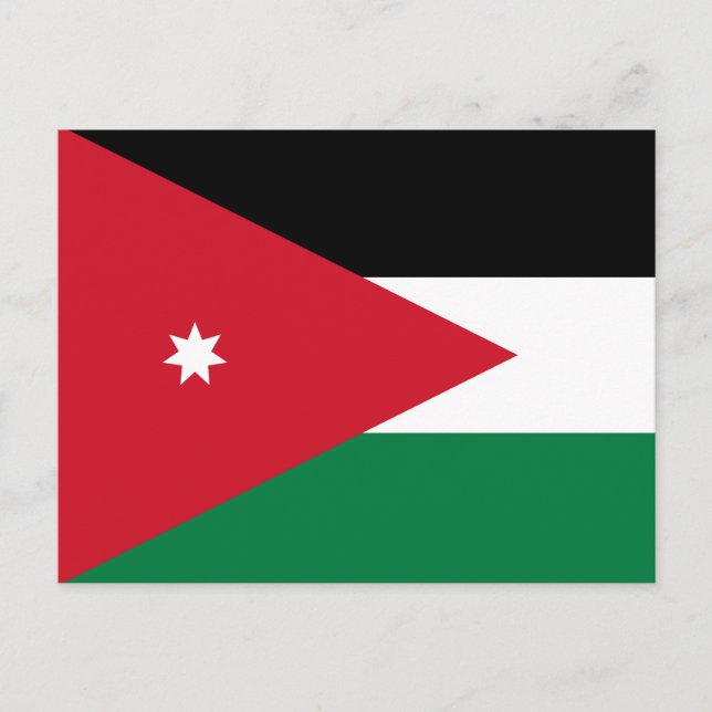 Cartão Postal Bandeira da Jordânia (Frente)