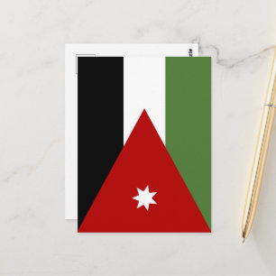 Cartão Postal Bandeira da Jordânia