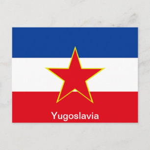 Cartão Postal Bandeira da Jugoslávia