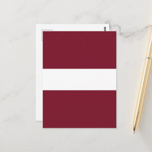 Cartão Postal Bandeira da Letónia