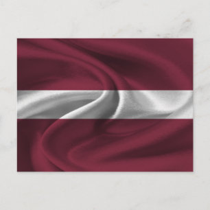Cartão Postal Bandeira da Letônia