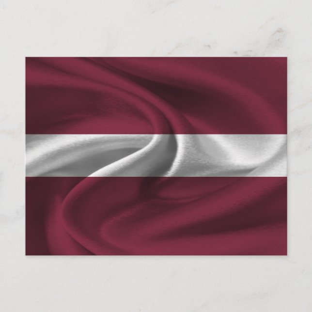 Cartão Postal Bandeira da Letônia (Frente)