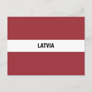 Cartão Postal Bandeira da Letônia (Com Etiqueta)