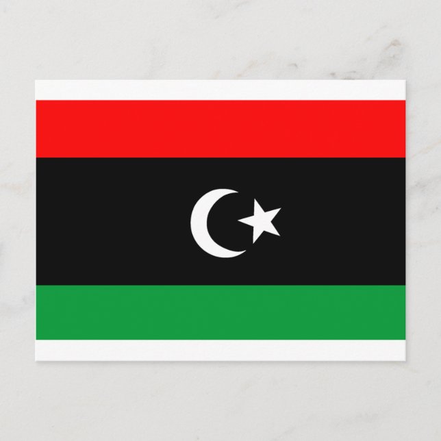 Cartão Postal Bandeira da Líbia (Frente)