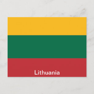 Cartão Postal Bandeira da Lituânia