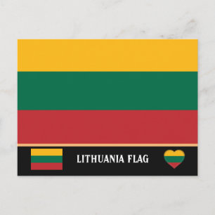 Cartão Postal Bandeira da Lituânia & viagem à Lituânia, feriado/