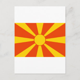 Cartão Postal Bandeira da Macedônia