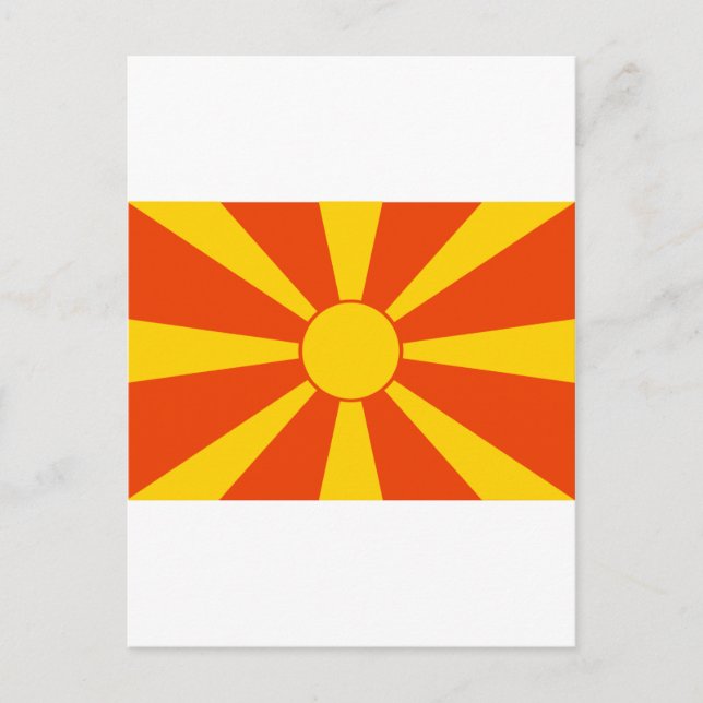 Cartão Postal Bandeira da Macedônia (Frente)