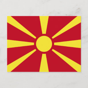 Cartão Postal Bandeira da Macedônia