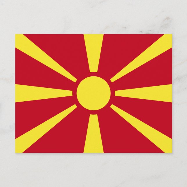 Cartão Postal Bandeira da Macedônia (Frente)