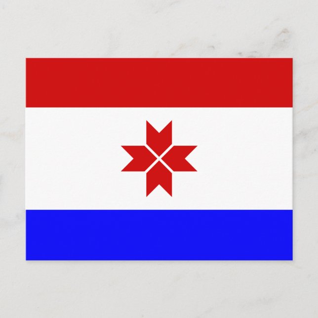 Cartão Postal Bandeira da Mordóvia (Frente)