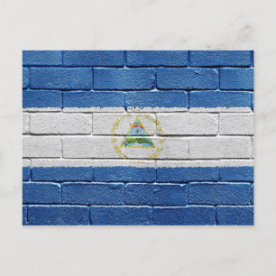 Cartão Postal Bandeira da Nicarágua