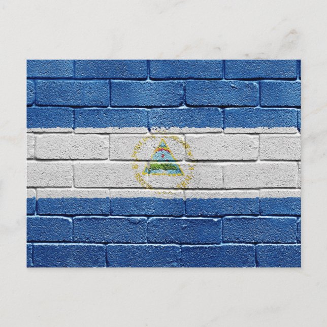 Cartão Postal Bandeira da Nicarágua (Frente)