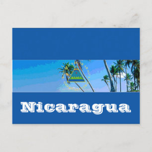 Cartão Postal Bandeira da Nicarágua