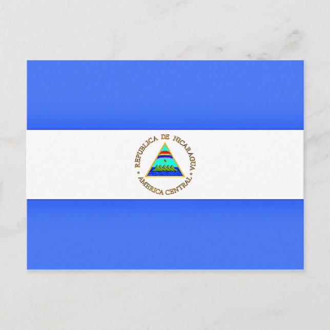 Cartão Postal Bandeira da Nicarágua  (Frente)