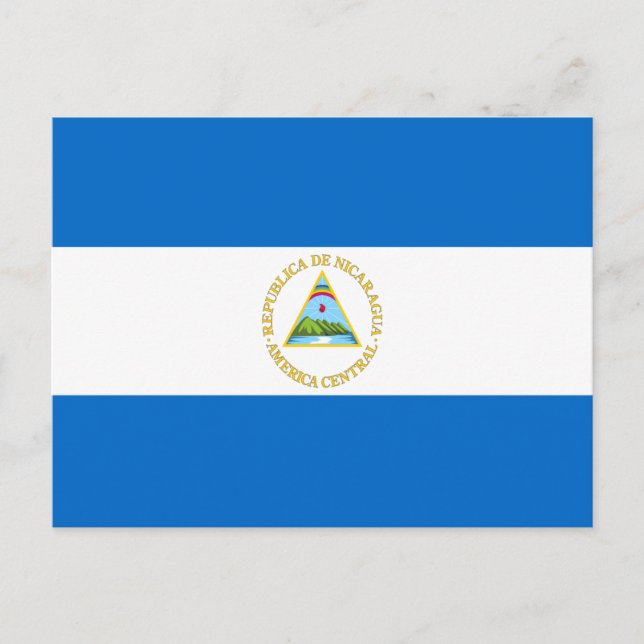 Cartão Postal Bandeira da Nicarágua (Frente)