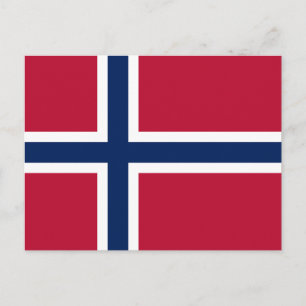 Cartão Postal Bandeira da Noruega