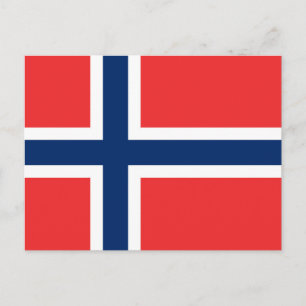 Cartão Postal Bandeira da Noruega