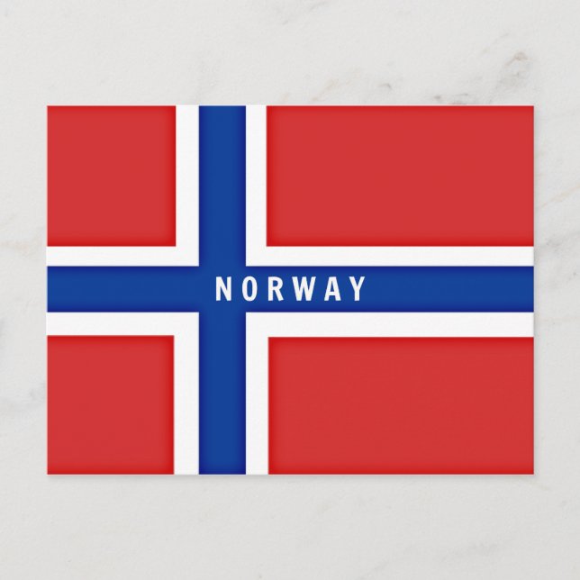 Cartão Postal Bandeira da Noruega (Frente)