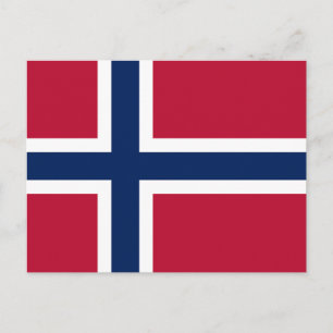 Cartão Postal Bandeira da Noruega