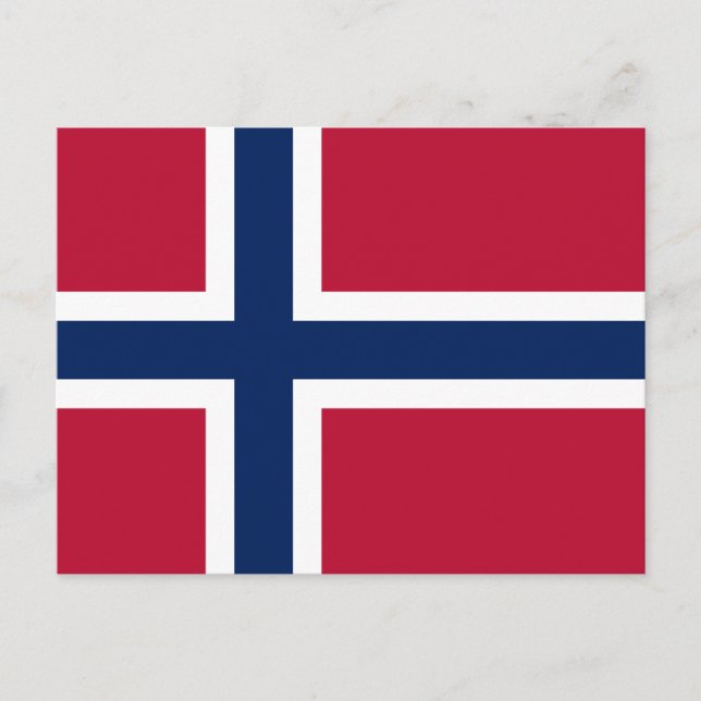Cartão Postal Bandeira da Noruega (Frente)