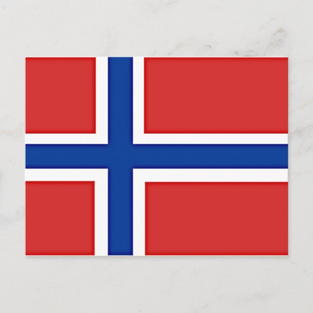 Cartão Postal Bandeira da Noruega (Frente)