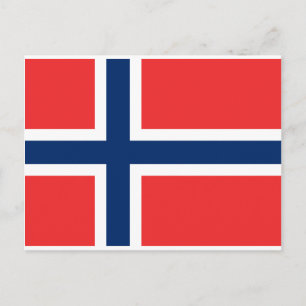Cartão Postal Bandeira da Noruega